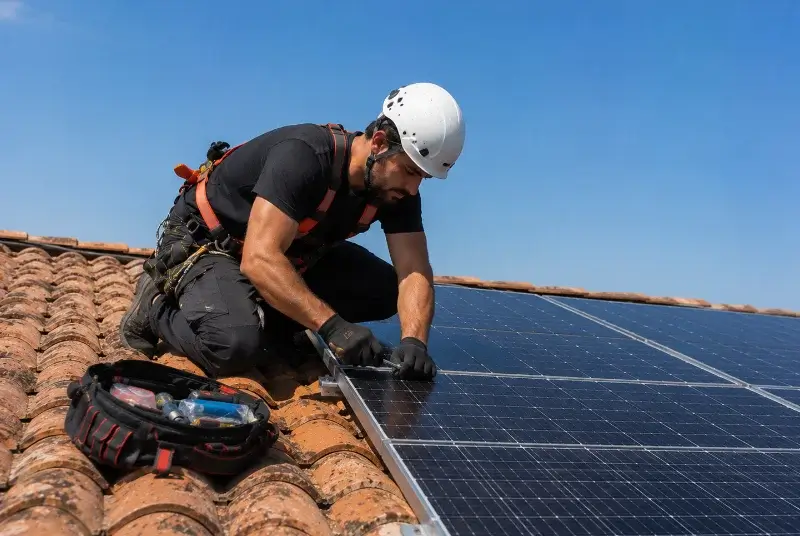 Maintenance et monitoring de panneaux solaires à Persquen
